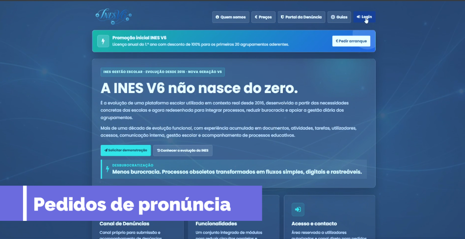 Vídeo sobre pronúncias sobre alunos