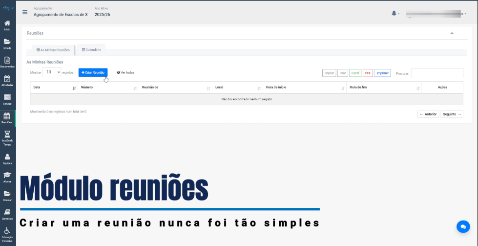 Vídeo sobre reuniões e atas